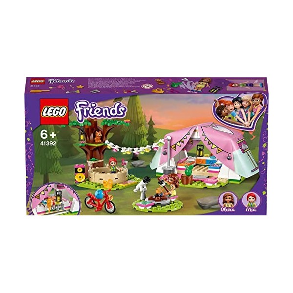 LEGO Friends 41392 Le Camping Glamour dans la Nature avec Mini Poupées, Jouet pour Filles et Garçons de 6 Ans et