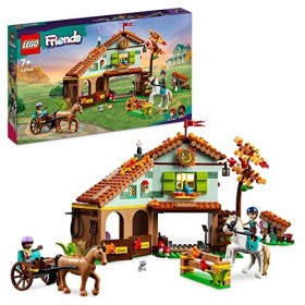 LEGO 41745 Friends L’Écurie d’Autumn, Jouet avec Chevaux, Carrosse et Accessoires dÉquitation, Animaux de Ferme, Cadeau pour