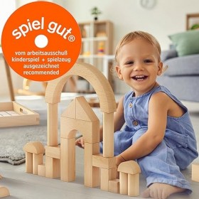 Merle Toys - Blocs de Construction en Bois à partir de 2 Ans, Jouet Montessori, Jouet éducatif, Jouet en Bois, Jeu de motrici