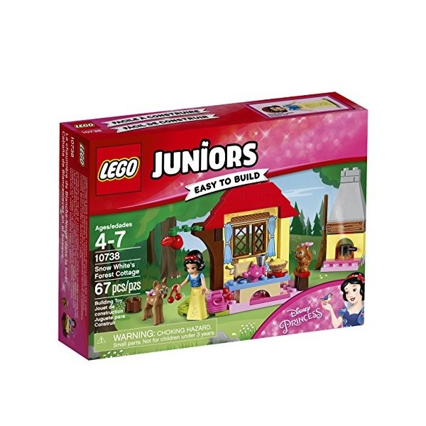 LEGO Juniors Chalet forestier Blanc Neige 10738 kit de Construction 67 pièces Blanc