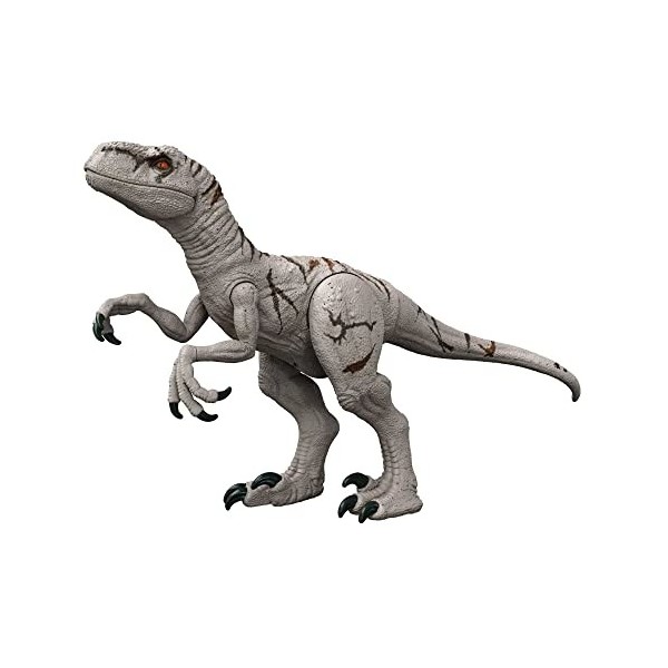 Jurassic World : la Colo du Crétacé, grande figurine articulée dinosaure Carnotaurus Toro Super Colossal, 91 cm de long, joue