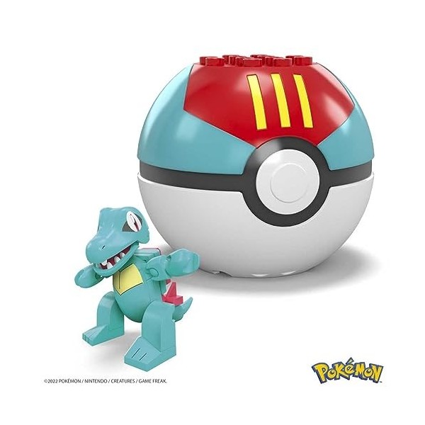 Mega Construx Pokemon Poke Ball et Figurine Kaiminus à Construire, Jeu de Briques de Construction, 30 Pieces, pour Enfant das