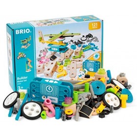 BRIO Builder - 34591 - Coffret Builder et Moteur - 120 pièces - Jeu de construction STEM -Créations libres ou guidées - Pour 