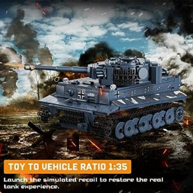 Mould King 20014 Panzer Modèles de Construction, Réservoir télécommandé avec télécommande et App Dual Control, Kit de Constru