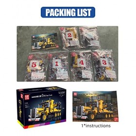 Mould King 17011 Le Camion de Remorquage Camion Jouet avec Grue, 1250 Pièces La Grue Jouet de Construction pour Enfants sans