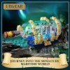 URGEAR Ensemble de Construction de Navire Pirate dans Une Bouteille, Modèle de Bateau Flying Dutchman de Collection avec LED,