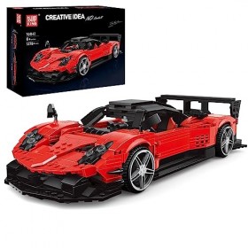 Mould King 10041 Technic Supercar Building Blocks Sets, 1278 Pièces Rouge Supercar Modèle Jouets pour Adultes et Adolescents