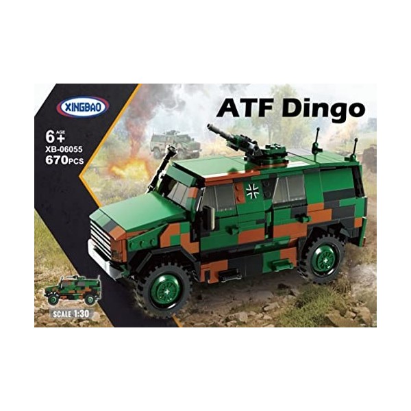 BlueBrixx Xingbao 06055 - ATF Dingo - Briques de construction 670 éléments - Compatible avec Lego - Livré dans son emballage 