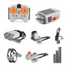 MISINI 25 pièces Power Functions Motor Set, Science and Technology Power Motor Kit, 1L/2M/1Servo Moteurs,Télécommande Batteri