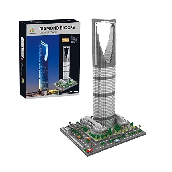 Koyae Architecture Blocs de Construction de Kingdom Tower, Mini Nano Blocks, Set de Construction et Modèle de Collection pour