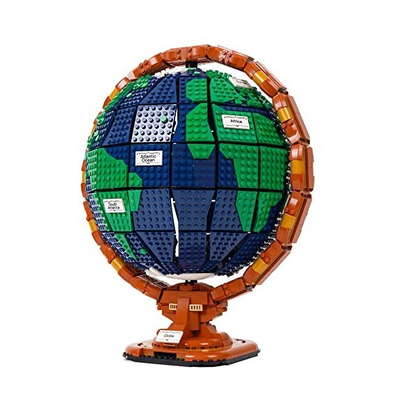 LULUFUN Jeu de Blocs de Construction Globe, modèle de Jeu de Construction Globe pour Adultes, modèle de décoration intérieure