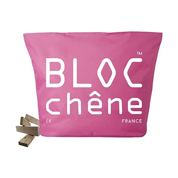 BLOC chêne - Sac Rose - Jeu de Construction de 400 planchettes pour Les Amoureux du Bois