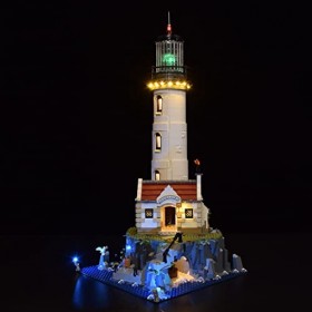 Meuli Kit de LED avec Télécommande pour Lego 21335 Phare Motorisé, Kit d’éclairage Compatible avec Lego 21335 - Non Inclut Je