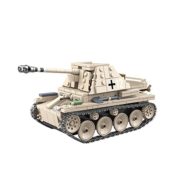 GXZZ Char Militaire Jouet, 978 Pièces Tank Militaire WW2 Jeu de Construction avec Mini Figurine, Compatible avec Lego - Char 