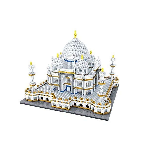 Larcele Lot de 3950 mini briques de construction pour enfants et adultes KLJM-03 Taj Mahal, Inde 