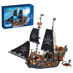 JOYFLY Bateau Pirate Médiéval Blocs de Construction, Modèle de Bateau Pirate à Collectionner, Jeu de Construction Non Compati