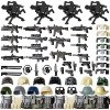 Onenineten 571 Pièces Armes pour LEGO Minifigurines, Accessoires Militaires Ensemble Armes Moderne SWAT Police Soldat Armes J