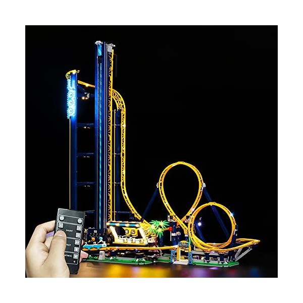 HYCH Kit De Lumière LED Kit de Éclairage pour Loop Coaster ,Jeu De Lumières Compatible avec Lego 10303 Modèle de Constructi