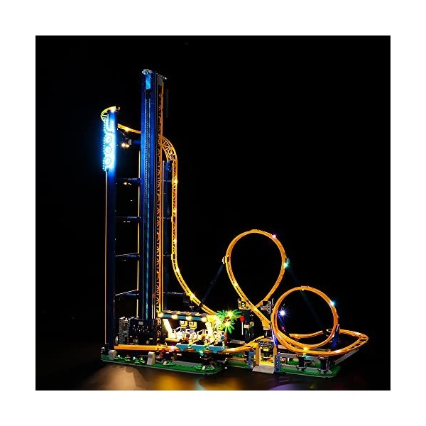 HYCH Kit De Lumière LED Kit de Éclairage pour Loop Coaster ,Jeu De Lumières Compatible avec Lego 10303 Modèle de Constructi