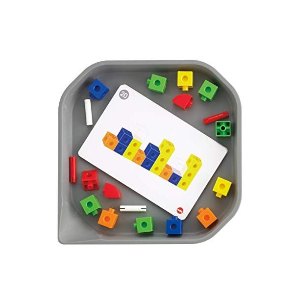 EDX Education FunPlay 54129 Cubes de construction – Plateau dactivités et guide inclus français non garanti 