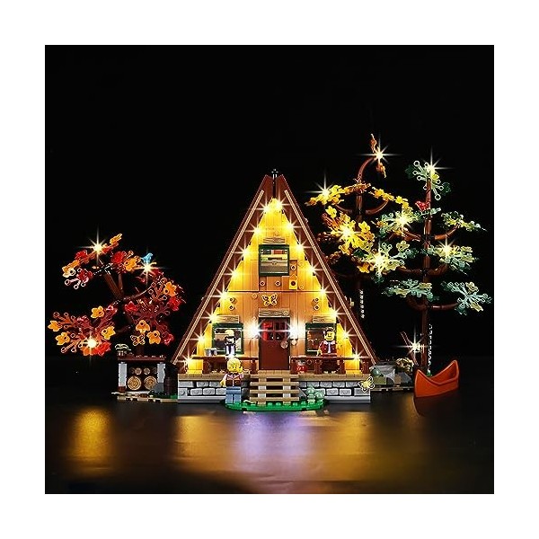 Kyglaring Kit déclairage LED sans modèle - Compatible avec Le Lego-21338 Ideas A-Frame Cabin Building Blocks Model Set - S