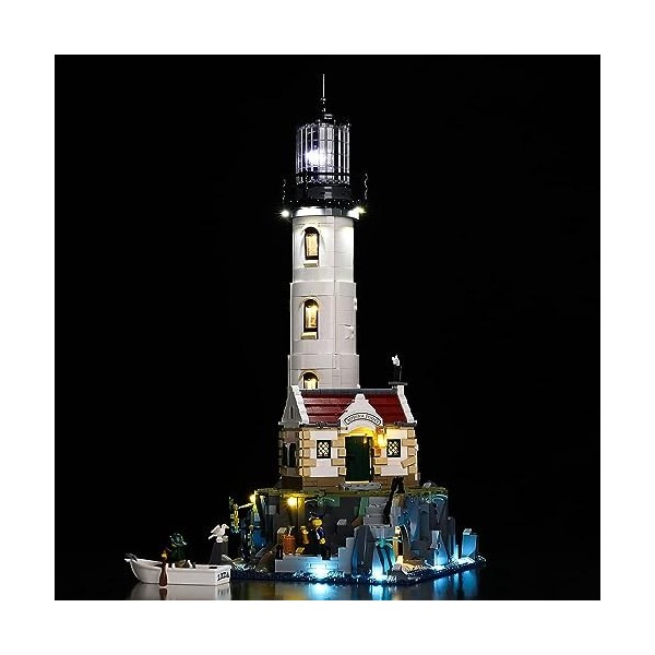 Kyglaring Kit déclairage LED sans modèle - Compatible avec Lego-21335 Ideas Motorized Lighthouse Building Blocks Model Set