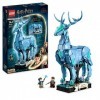 LEGO 76414 Harry Potter Expecto Patronum, Maquette 2-en-1 avec Figurines Animales Cerf et Loup, Décoration Accessoire de Cham