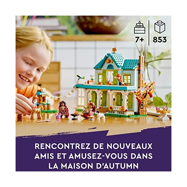 LEGO Friends 41730 La Maison d’Autumn: Jouet de Poupées avec Accessoires, Animaux & Mini-Poupée Mia, pour Filles et Garçons D