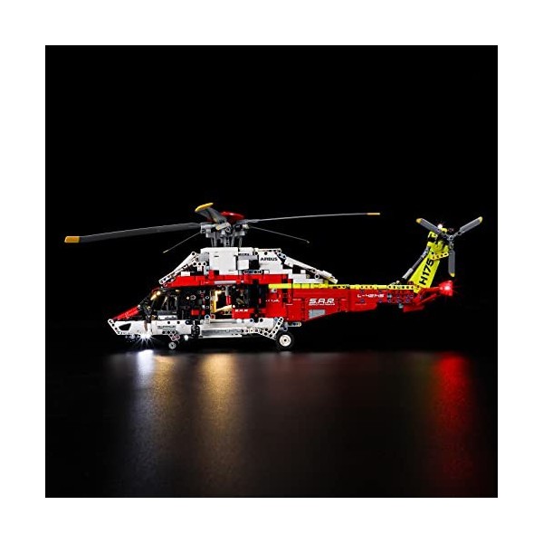 BRIKSMAX Kit d’éclairage à LED pour Lego Technic L’hélicoptère de Secours Airbus H175 - Compatible with Lego 42145 Blocs de C