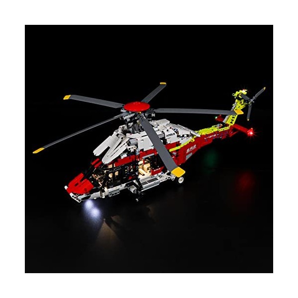 BRIKSMAX Kit d’éclairage à LED pour Lego Technic L’hélicoptère de Secours Airbus H175 - Compatible with Lego 42145 Blocs de C