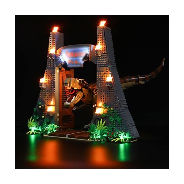 LIGHTAILING Jeu De Lumières Compatible avec Lego 75936 Jurassic World Jurassic Park : Le Carnage du T. Rex Modèle en Blocs De