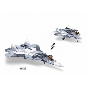 Sluban ModelBricks M38-B0986 Su 57 Fighter 2-en-1 893PCS Multicolore