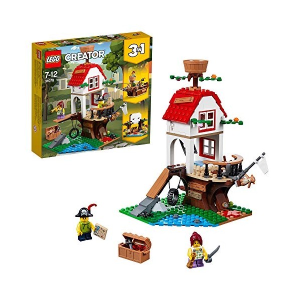 LEGO-Les trésors de la cabane dans larbre Creator Jeux de Construction, 31078, Multicolore