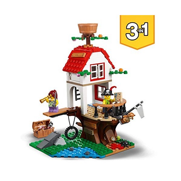 LEGO-Les trésors de la cabane dans larbre Creator Jeux de Construction, 31078, Multicolore