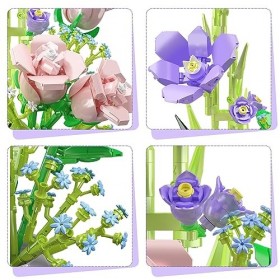 Mould King 10009 Collection botanique Modèle de blocs de construction 1203 pièces Fleurs Blocs de construction Jouets pour ad