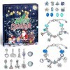 UQTUKO Calendrier de lAvent 2023 pour filles et enfants, calendrier de lAvent DIY bijoux filles, bracelet à breloques pour 