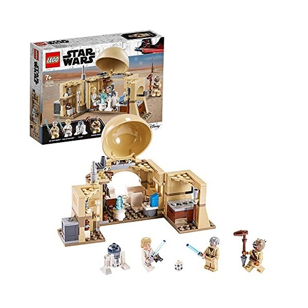 LEGO 75270 Star Wars La cabane d’Obi-Wan, Premier Set Star Wars pour Les Plus de 7 Ans avec Les héros Obi-Wan Kenobi, Luke Sk