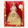 Barbie Signature Joyeux Noël 2023 Poupée Spéciale Fêtes Avec Robe De Soirée Dorée, Cheveux Blonds Et Emballage De Présentatio
