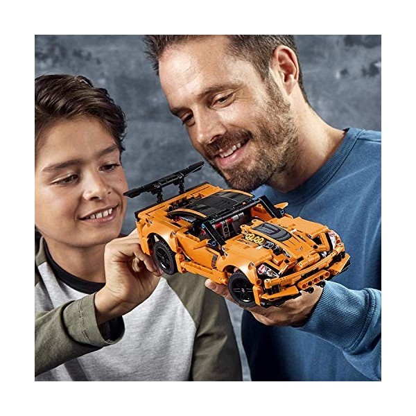 LEGO 42093 Technic Chevrolet Corvette ZR1, Modèle de Voiture Jouet Hot Rod 2 en 1, Collection de véhicules de Course