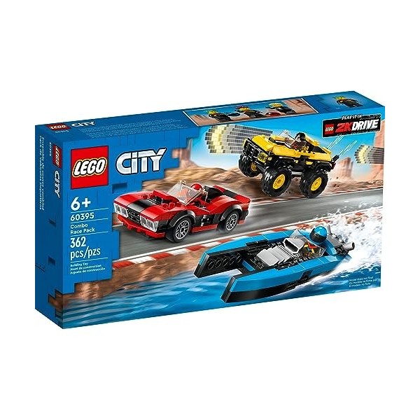 LEGO® City 60395 Ensemble de véhicules de course