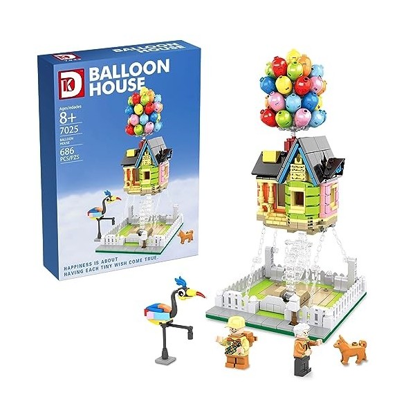 Addshiny Up Kit de construction de 686 pièces avec ballons pour enfants et fans de cinéma à partir de 8 ans, un cadeau amusan