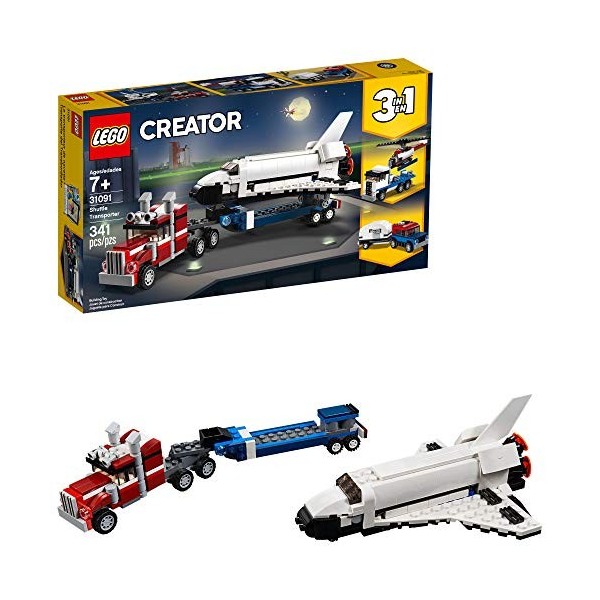 LEGO Creator 3in1 Shuttle Transporter 31091 Building Kit , New 2019 341 Piece 