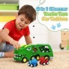 Lshfjnd Jouets Voiture Dinosaure pour Enfants de 1 2 3 4 5 Ans Garçon 5-en-1 Dino Transport Carrie Trucks pour Enfants de 1 à