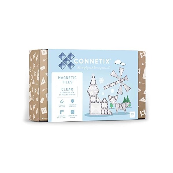 Connetix Carreaux -Clear Starter Pack 34 pc