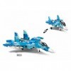 Sluban M38-B0985 ModelBricks Su-27 Fighter 2-en-1 1040 pièces, Multicolore.