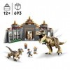 LEGO 76961 Jurassic Park Le Centre des Visiteurs : l’Attaque du T. Rex et du Vélociraptor, 2 Jouets Dinosaures, Figurine Sque