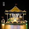 GEAMENT Jeu De Lumières Télécommande Compatible avec Lego Le Manège Carousel - Kit Déclairage LED pour Creator 10257 Je