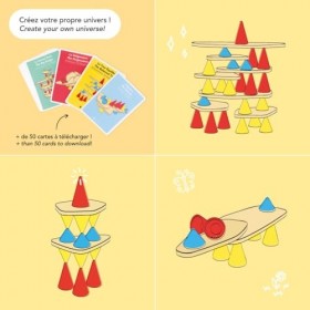 OPPI - Piks Big Kit - Jeu Éducatif en Bois et Silicone - Avec Livret dInstructions - 64 Pièces, Divers