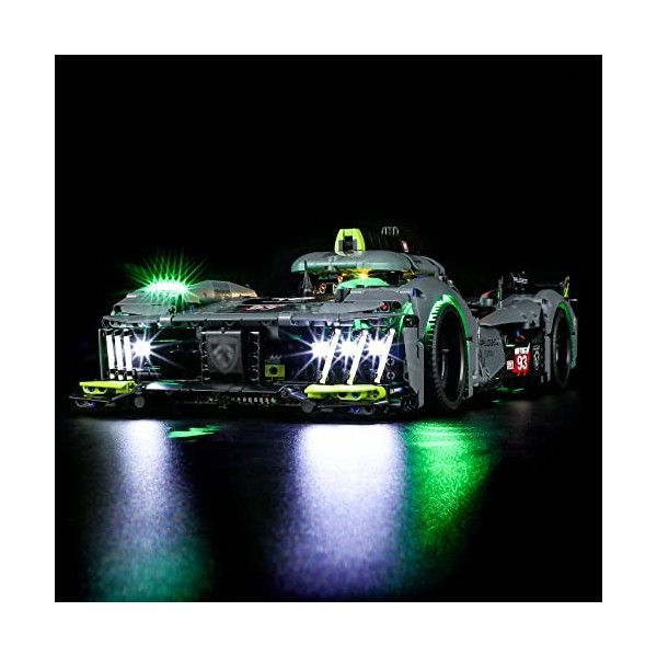 BRIKSMAX Kit d’éclairage à LED pour Lego Technic Peugeot 9X8 24H Le Mans Hybrid Hypercar - Compatible with Lego 42156 Blocs d