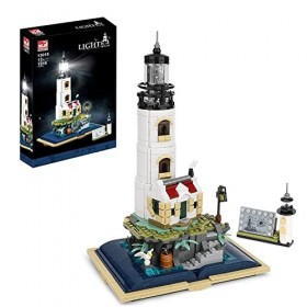 barweer Architecture Phare - Briques de serrage modulaires - Cadeau de collection Ideas - Cadeau pour adultes et enfants - Co